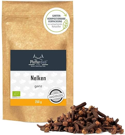 Pfefferdieb BIO Gewürznelken ganz Sri Lanka 250g Kaffee Tee