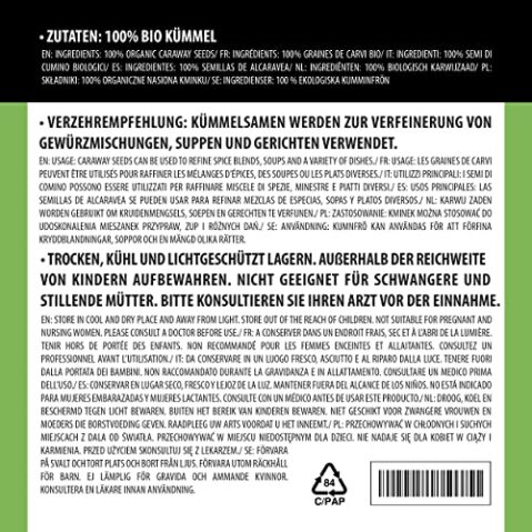 Alpi Nature BIO Kümmel ganz 500g Rohkostqualität Kaffee Tee