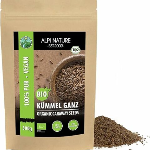 Alpi Nature BIO Kümmel ganz 500g Rohkostqualität Kaffee Tee