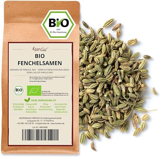 Kamelur BIO Fenchelsamen 250g aromatisch Kaffee Tee Gewürze Shop