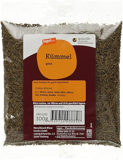 tegut Kümmel ganz 100 g Kaffee Tee Gewürze Shop